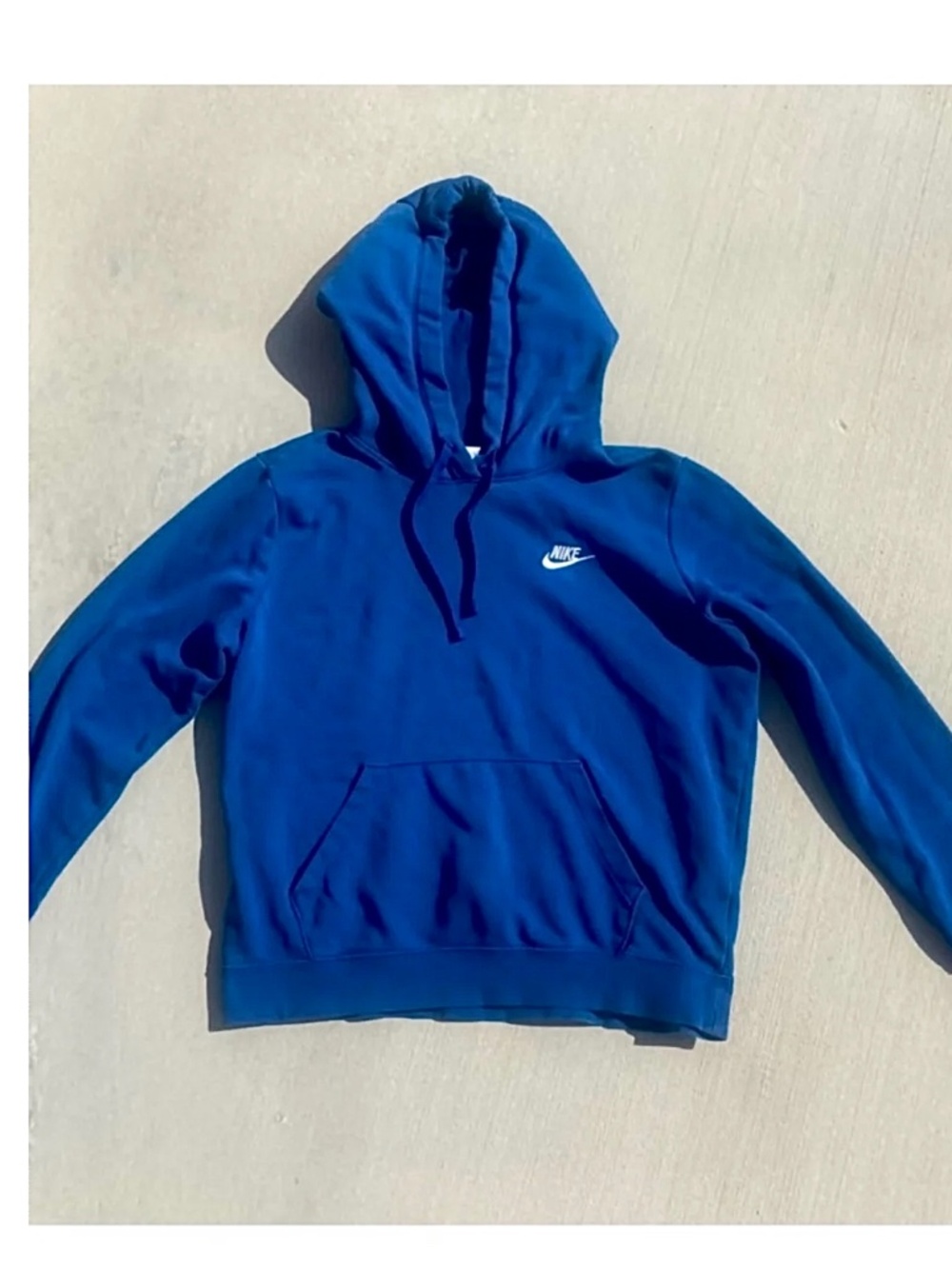 Nike Club Pull-Over Fleece Hoodie-Blue Medium